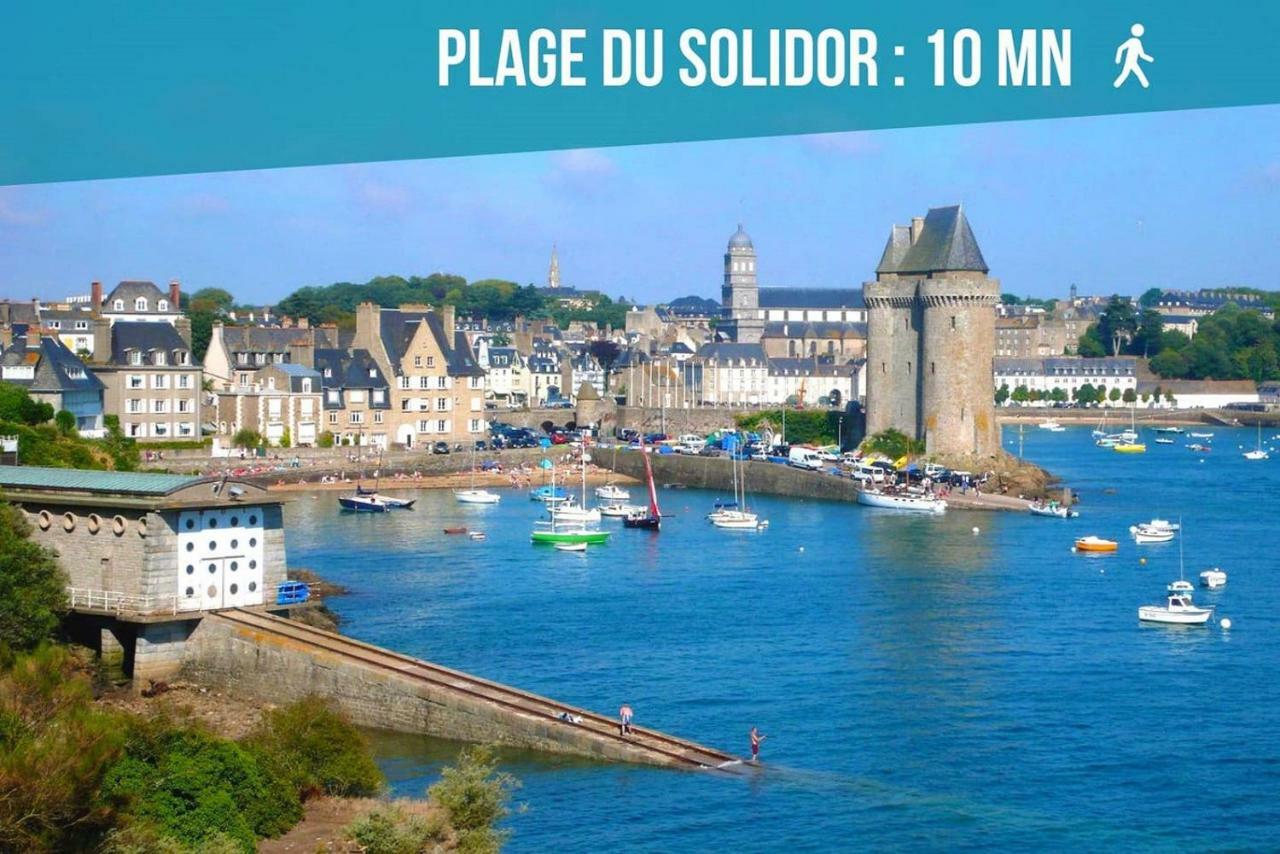 Logement Entier Saint Malo Vue Mer, Proche Ferry, Commerces Et Plage Solidor 50 M Exteriör bild