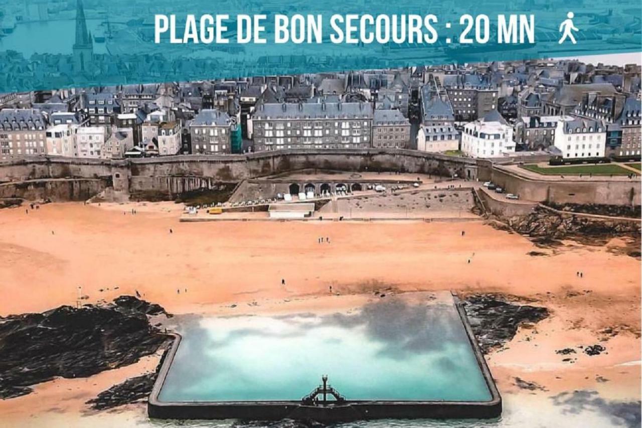 Logement Entier Saint Malo Vue Mer, Proche Ferry, Commerces Et Plage Solidor 50 M Exteriör bild